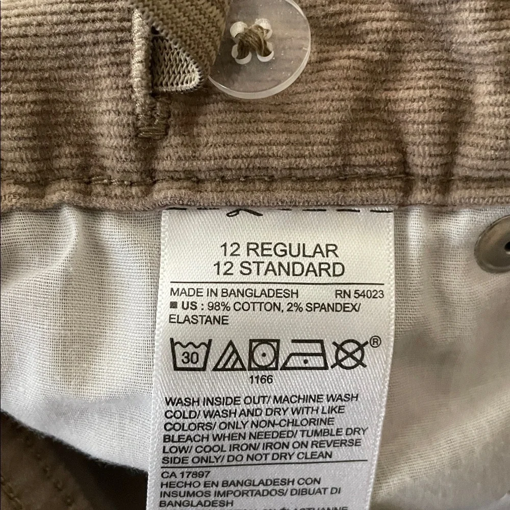 Old Navy kids Khaki Corduroy slim pants